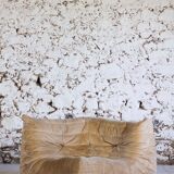 Chauffeuse d'angle Togo velours beige par Michel Ducaroy pour Ligne Roset