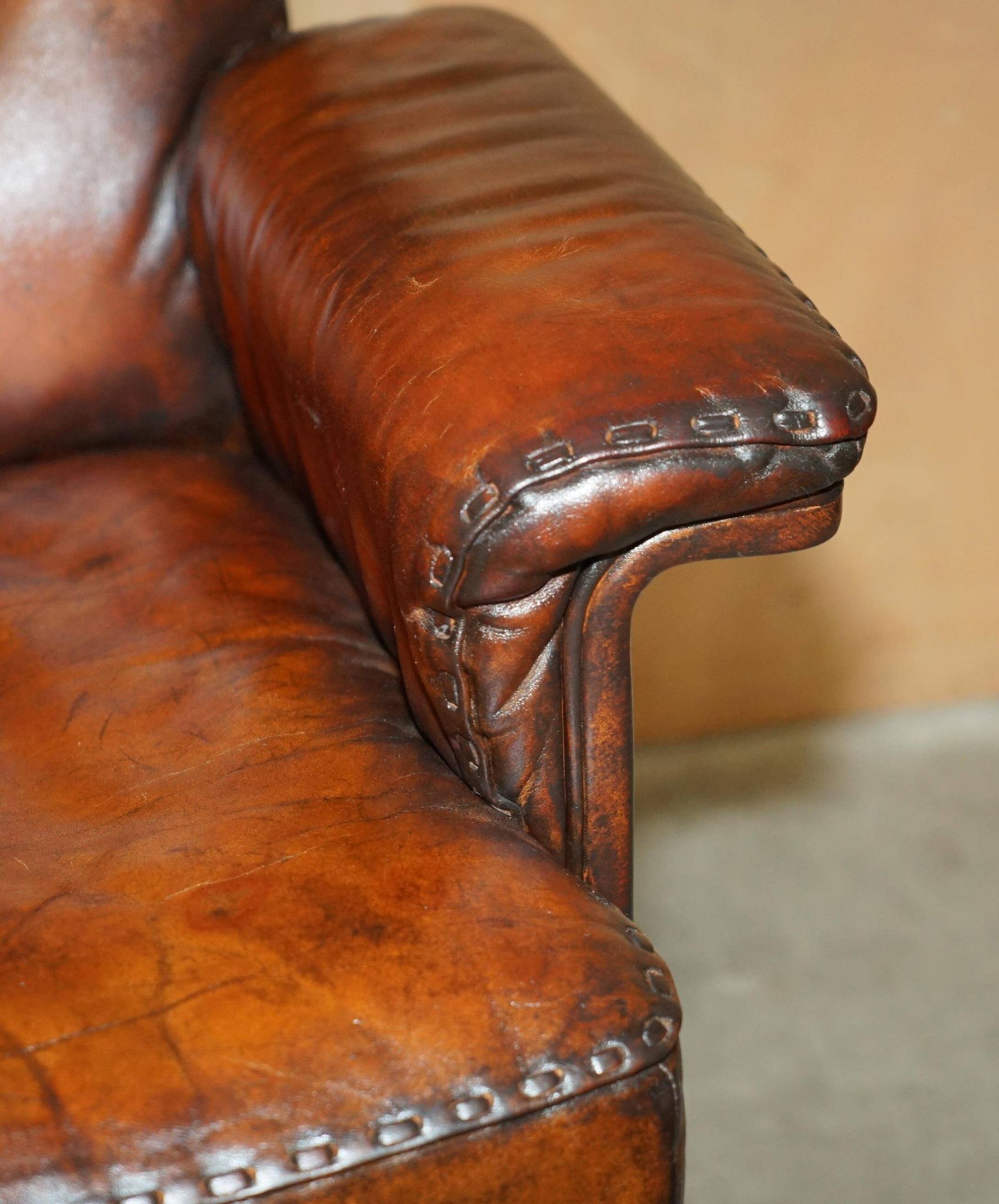 Chaise de bureau pivotante Mid Century Modern De Sede DS35 cuir