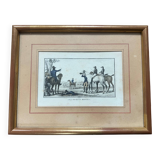 Lithographie encadrée - “Les Jockeys Montés”