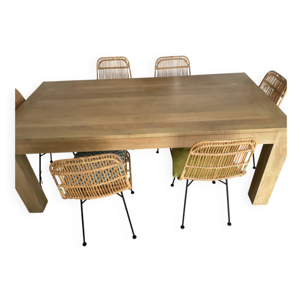 Table en bois massif de manguier