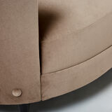 Federico Munari velvet sofa taupe circa 1960