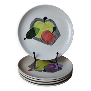 5 Villeroy and Boch hand painted dessert plates