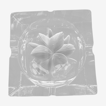 Crystal glass ashtray