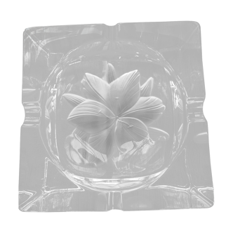 Crystal glass ashtray