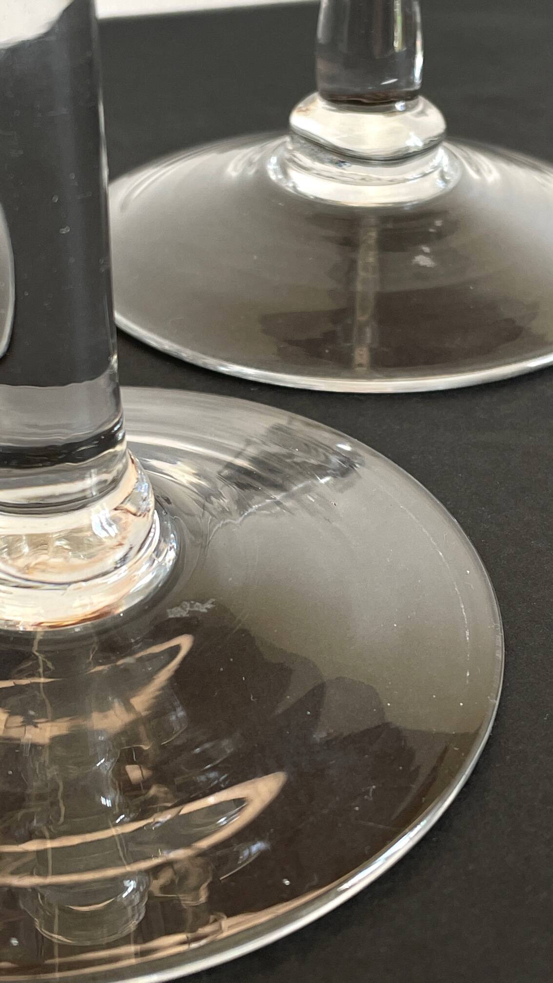 Duo of xl tealight holders in vintage crystal