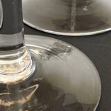 Duo of xl tealight holders in vintage crystal