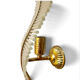 Sciolari 6 wall lights in glass and gold plating, Italy 1980.