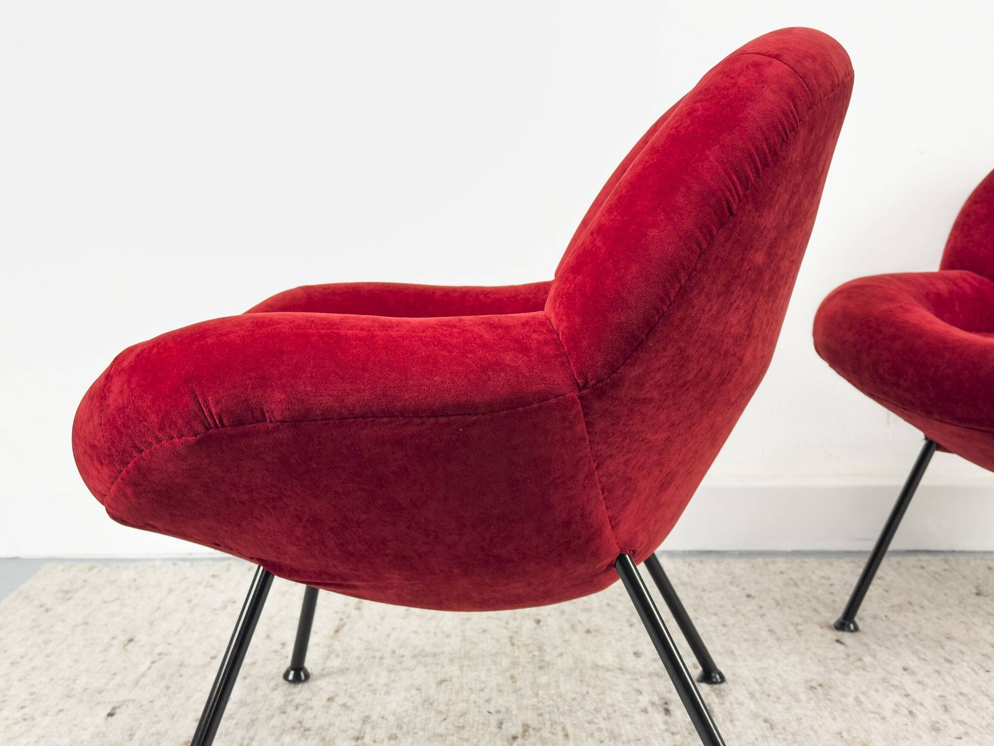 Red loungers by Fritz Neth for Correcta, 1950s, set of 2