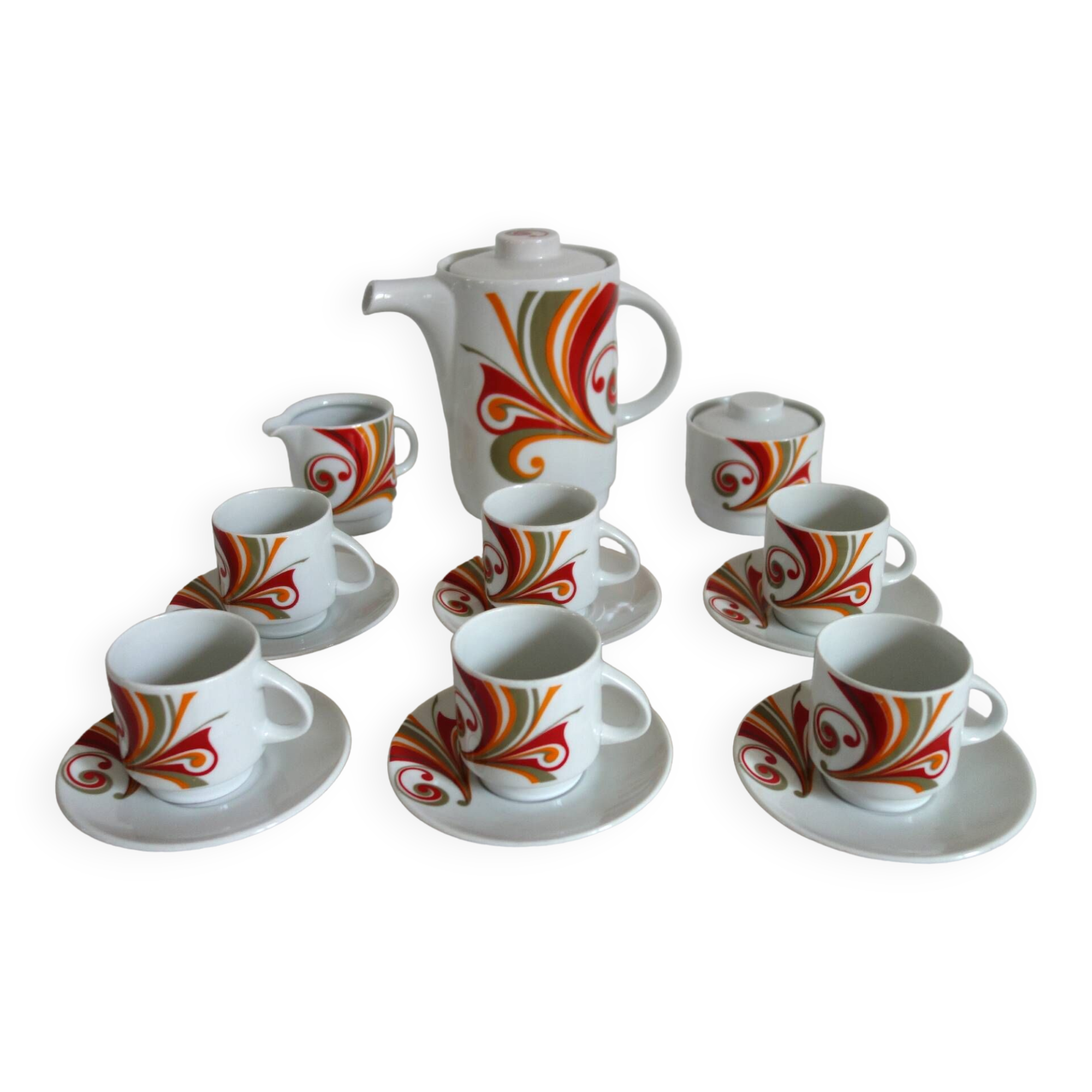 “ANCAP” porcelain coffee service made in Italy