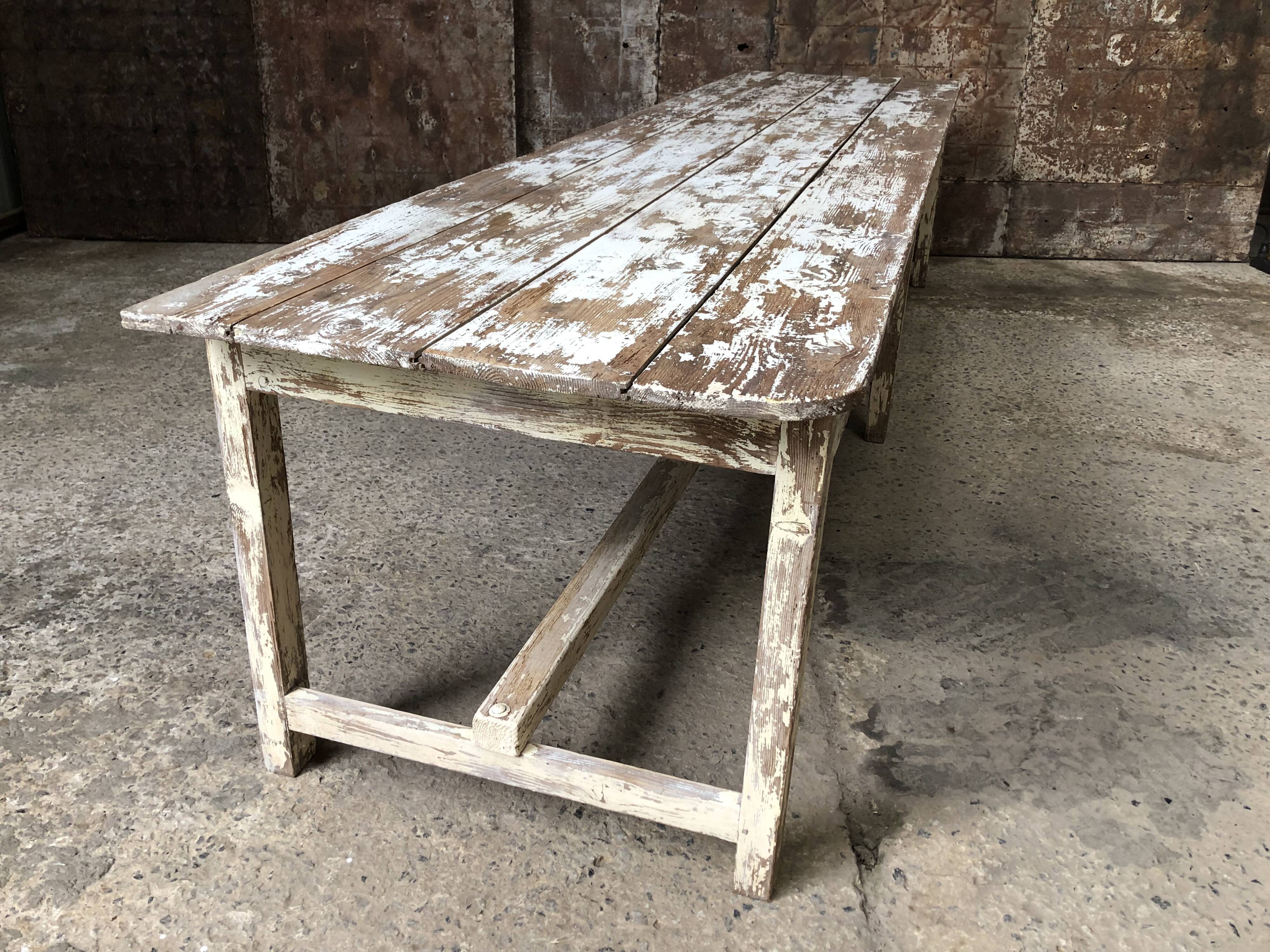 White patina console table
