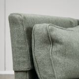 Mid-Century Cherry Wood Three-Seater Sofa