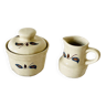 Stoneware milk jug and sugar bowl from St Amand