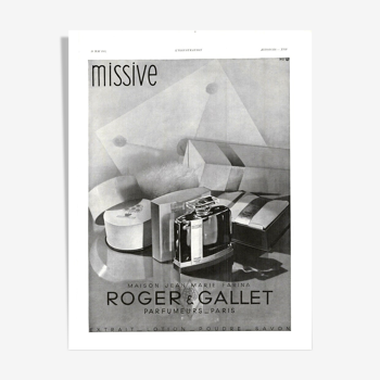 Vintage poster 30s Roger & Gallet perfume