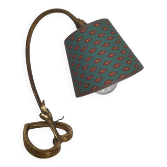 Lampe de bureau pied cœur vintage