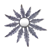 Miroir en métal à décor de feuillage
