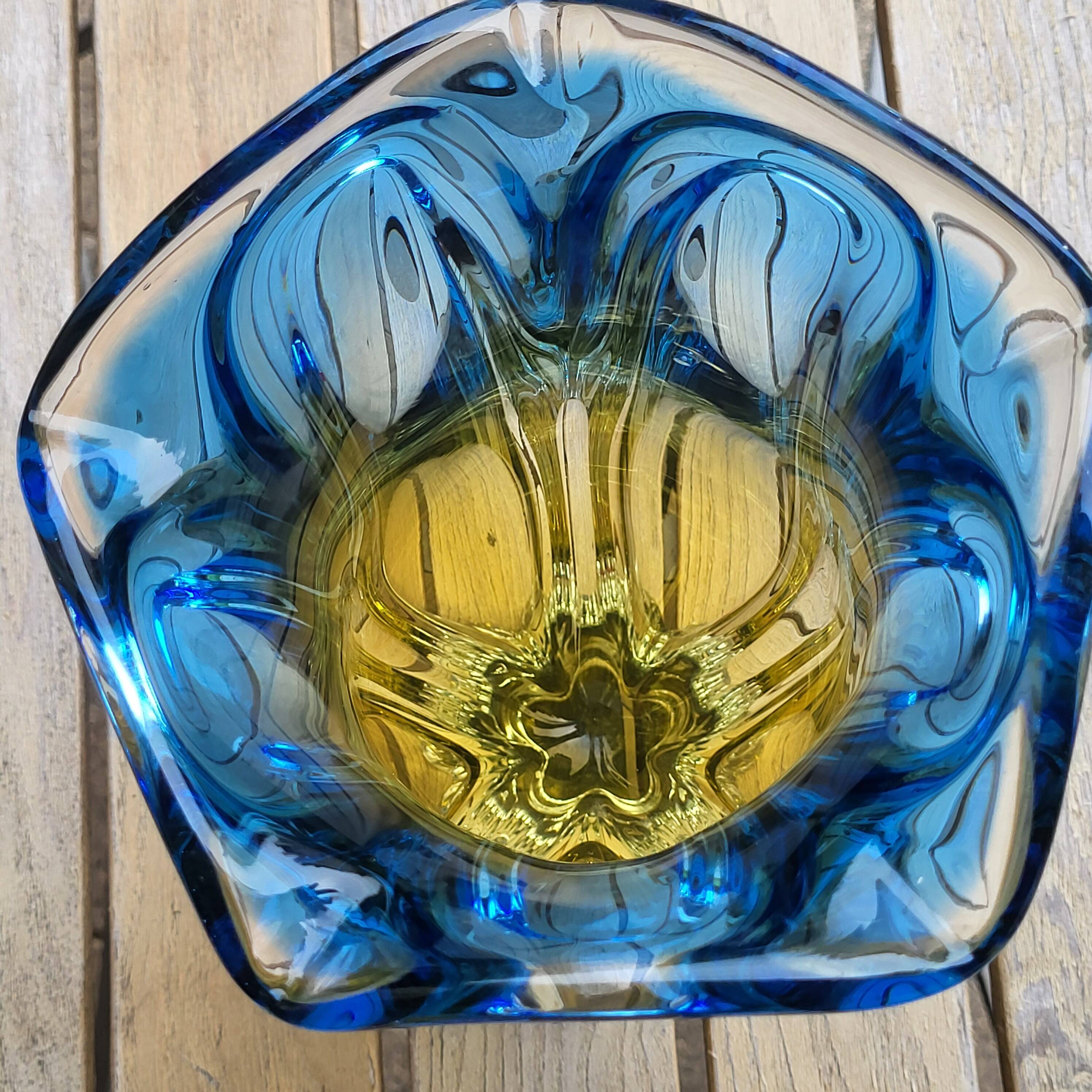 Crystal vase sommerso signed by Josef Hospodka, 1960-70.
