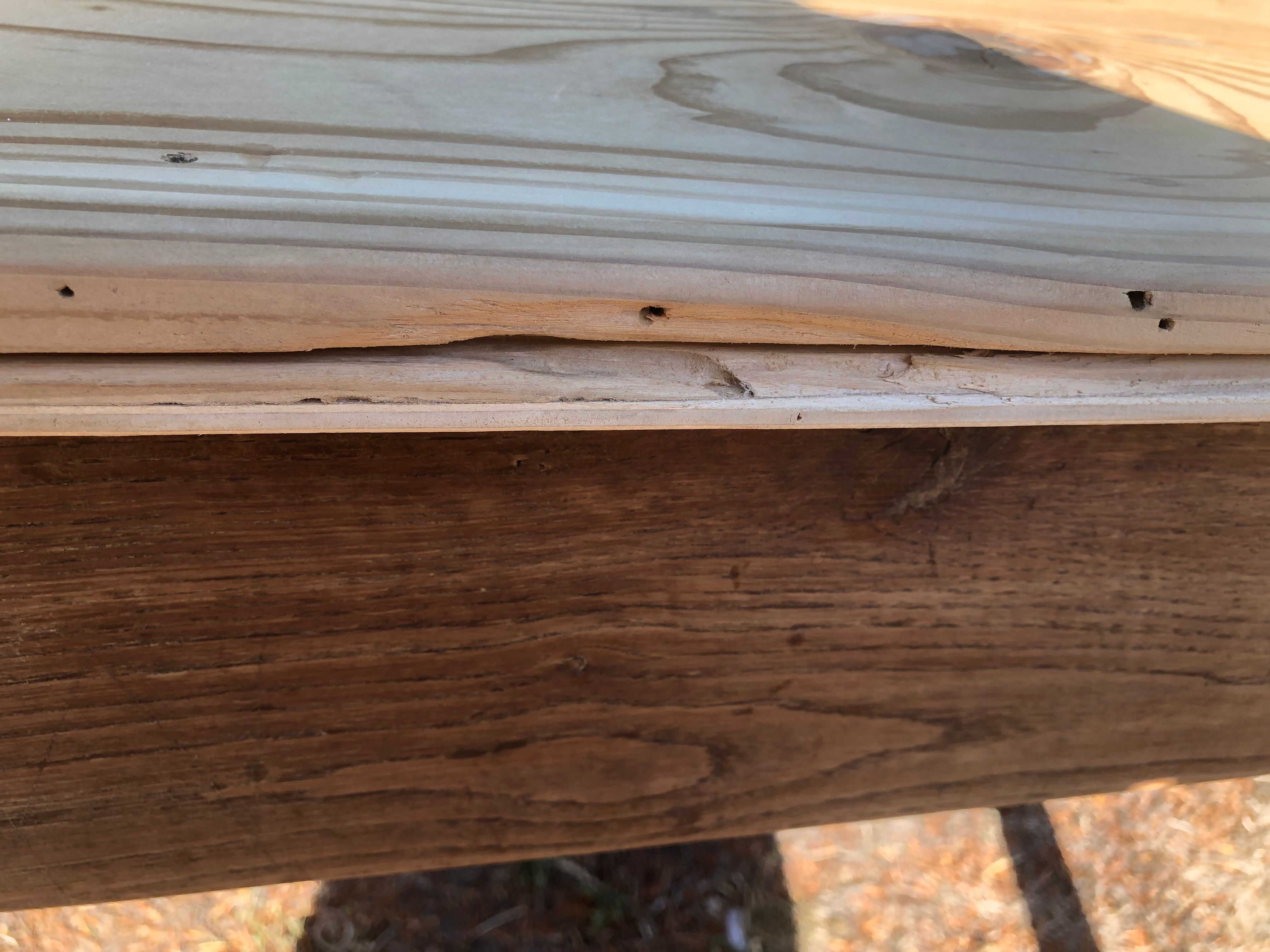Farmhouse table made of natural wood