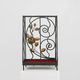 Art deco wrought iron umbrella stand with floral decoration, France ca. 1930