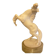 White rearing horse statuette