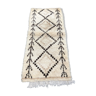 Moroccan wool rug Beni Ourain 90x200 cm