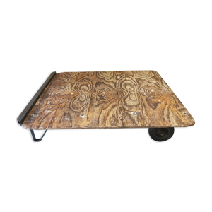 table basse ancien chariot