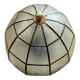 Small ceiling light with a mother-of-pearl shade from the 1950s.