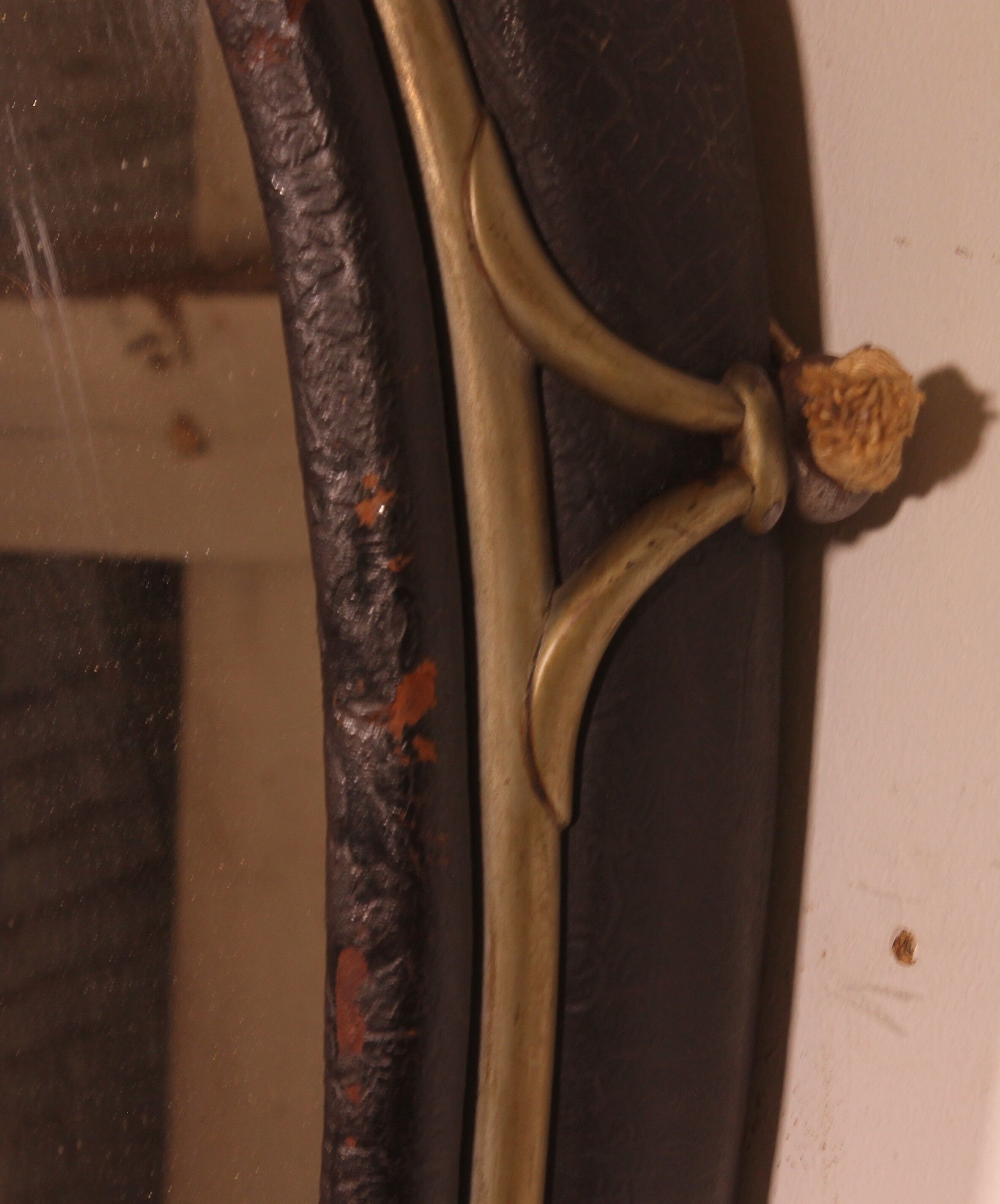 mirror made from a leather horse harness
