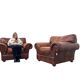 Ensemble de 2 fauteuils en cuir tchèque XL