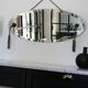 Bevelled mirror in Art Deco style, 1940s-50s.