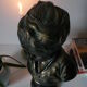 Buste en plâtre garçon patine bronze XXème
