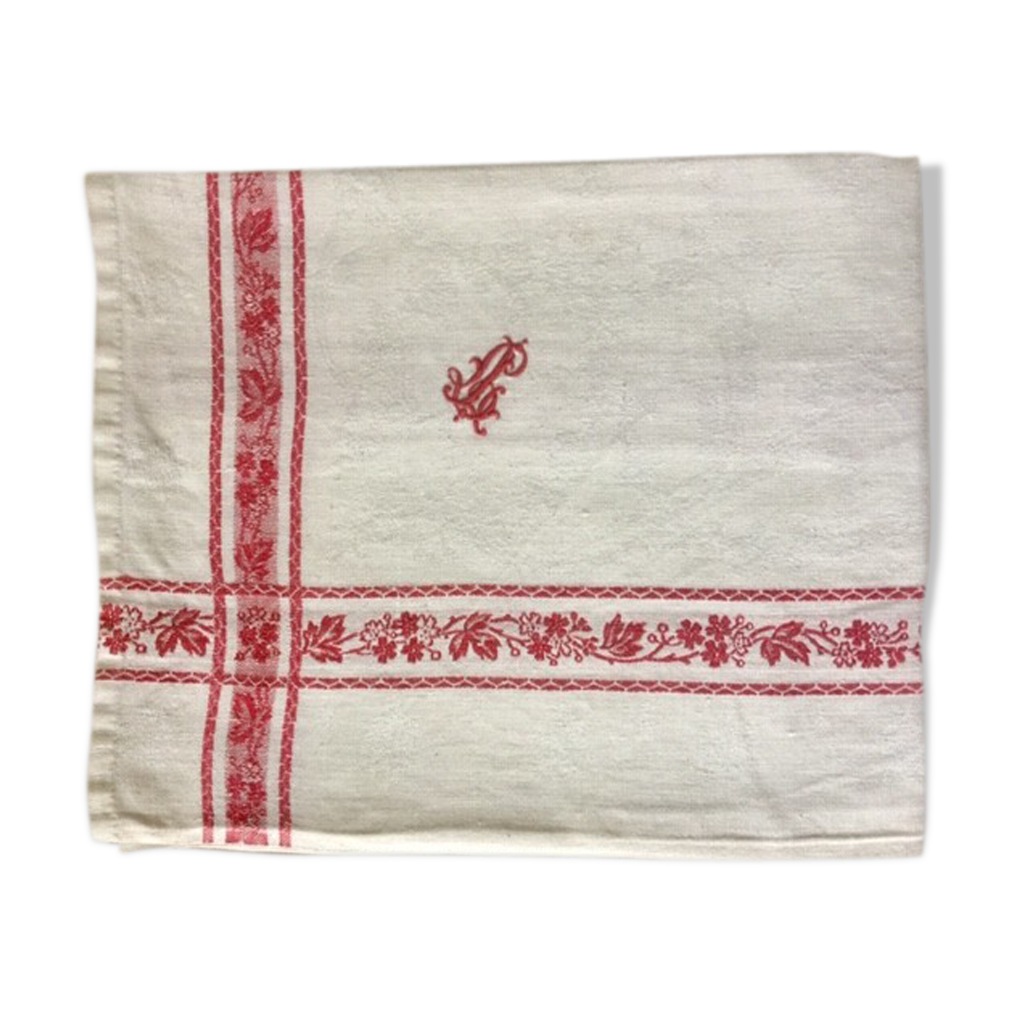 Damask and monogrammed cloth