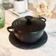 Le Creuset casserole nº18 in black cast iron
