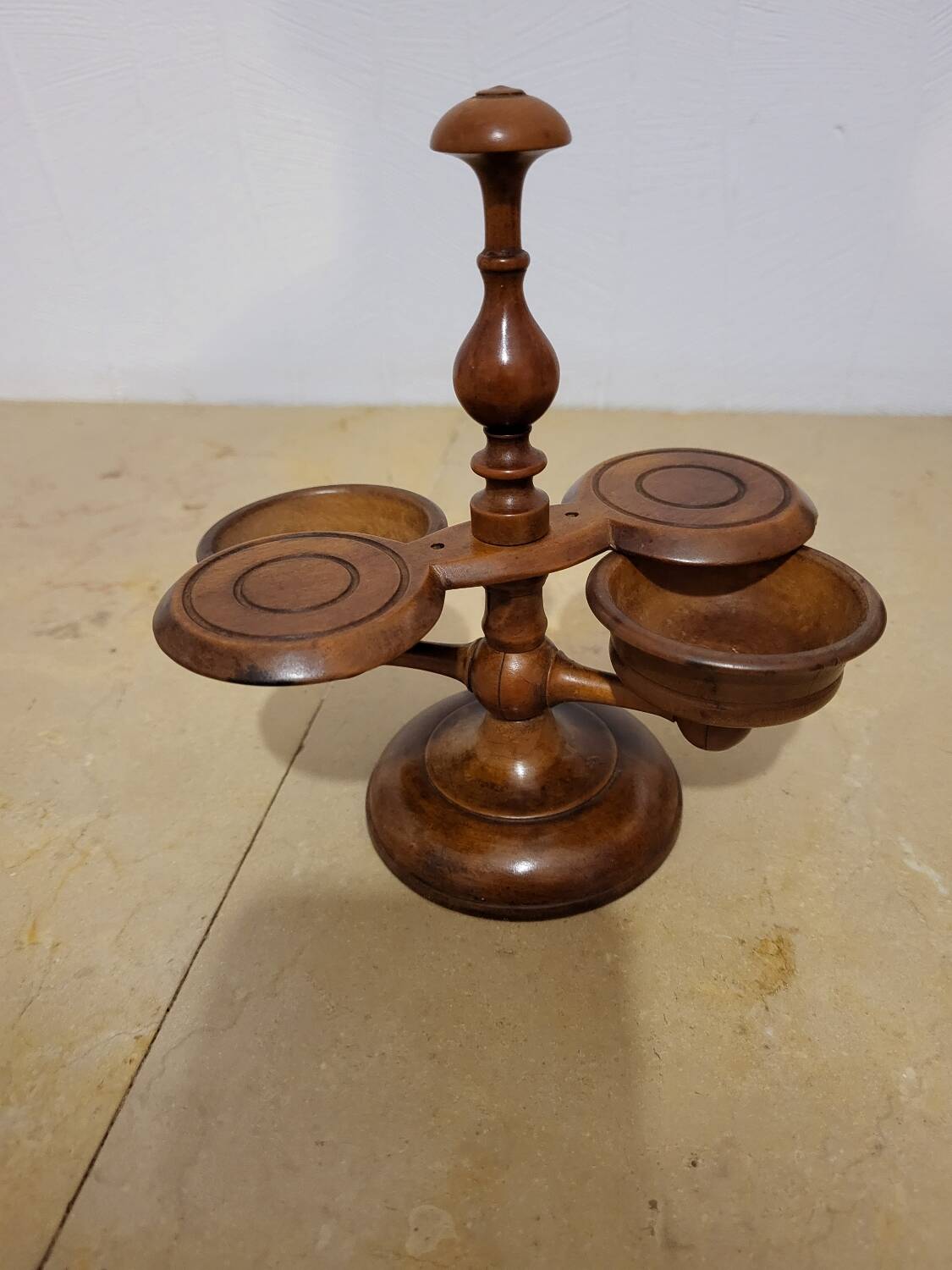 Pepper and salt shakers in cherry wood