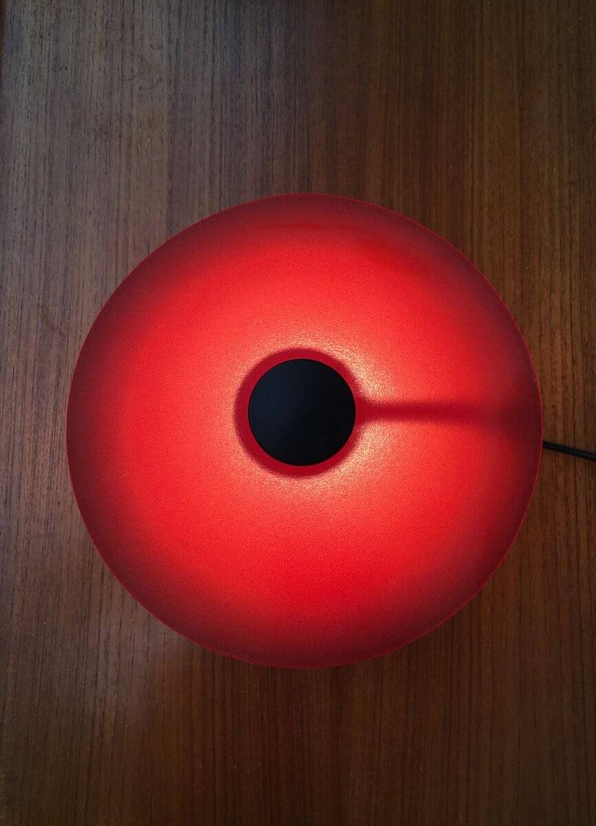 Vintage glass mushroom table lamp