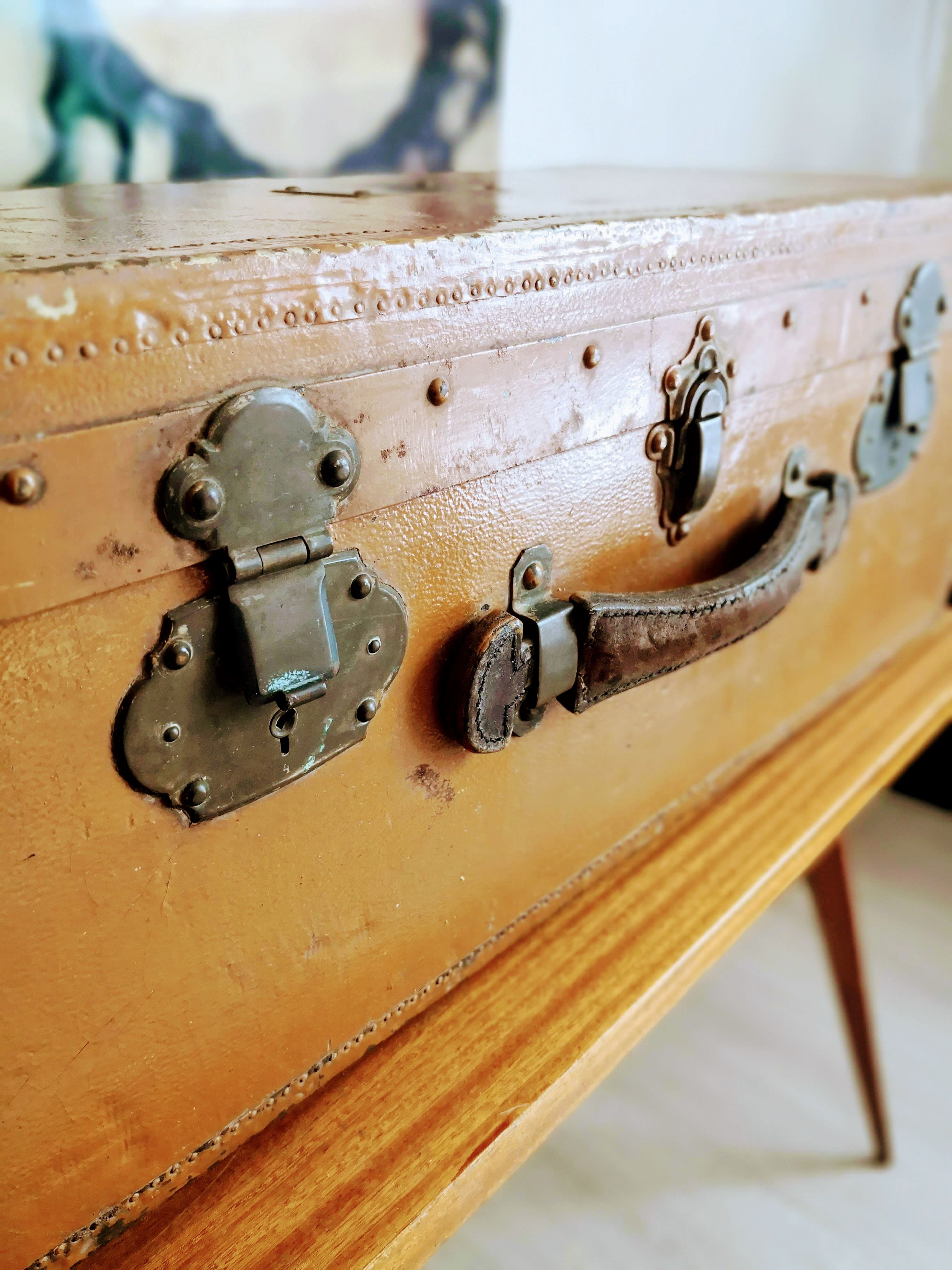 Rectangular old suitcase