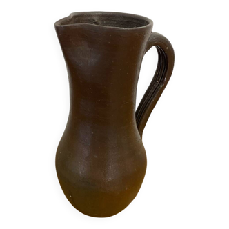 Old pitcher jean dubost stoneware noron brown vintage