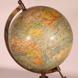 Globe terrestre par J.Forest éditeur Girard & Barrière, début du 20ème s.