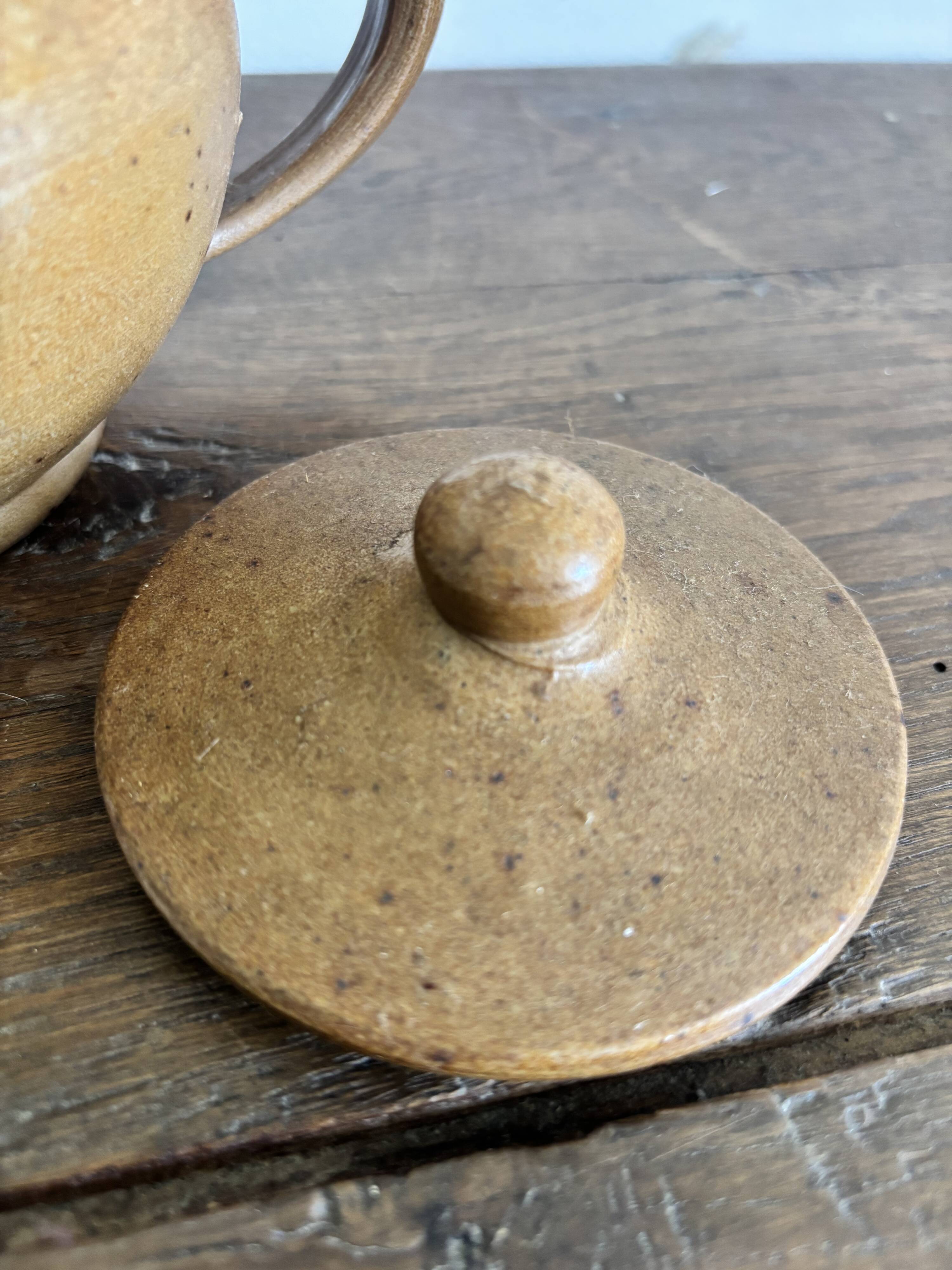 Set of French artisanal stoneware ceramics – 1960s