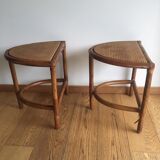 Pair rattan bedsides or couch end