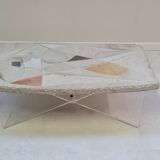 Travertine coffee table
