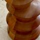 Turned wooden candle holder
