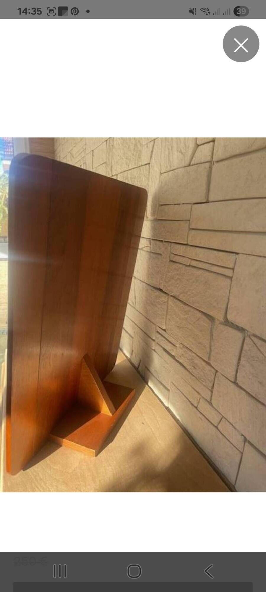 Art Deco modernist mirror in mahogany