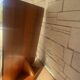 Art Deco modernist mirror in mahogany