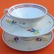 Duo cups / coffee saucers faience by Gien model rose marie