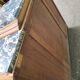 Art Deco sideboard renovated in solid walnut and large antique marble from the 1930s.
