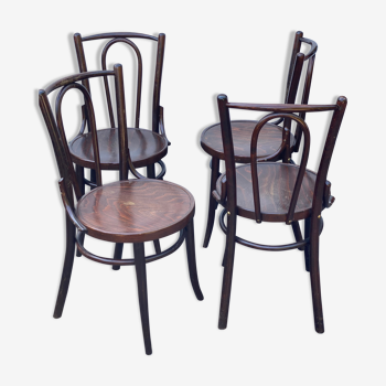 Set of 4 bentwood bistro dining chairs