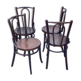 Set of 4 bentwood bistro dining chairs