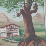 oil on canvas Basque landscape signed Yves Babonnaud 20th century