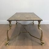 Table basse en laiton Maison Jansen