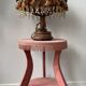 Vintage 80s velvet side table